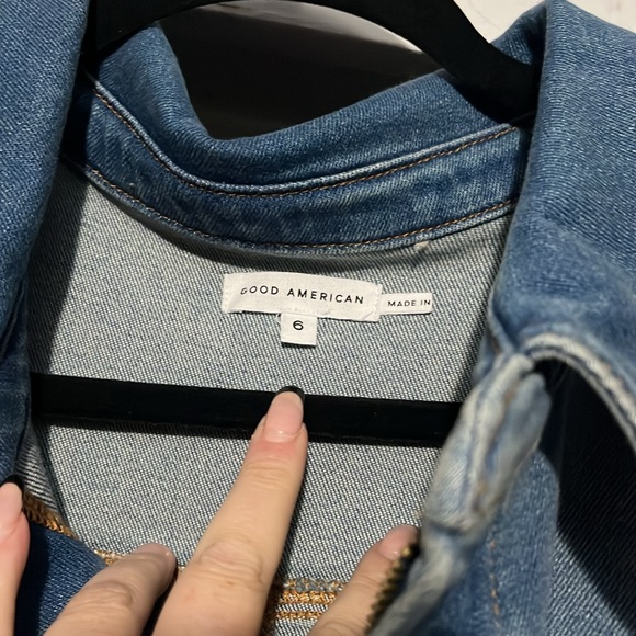 LAST OFFER! Good American Fit For Success Bootcut Denim Jumpsuit Sz 6 (18) 3XL - Picture 8 of 17